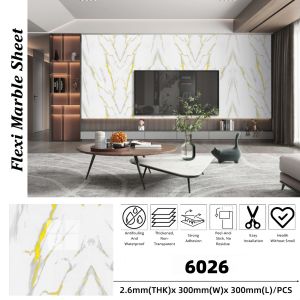 50PCS Marble Wallpaper adhesive Waterproof decor wall 30×60cm printed wallpaper