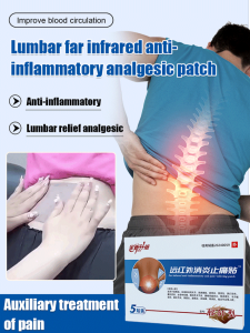 Lumbar Far Infrared Therapy Patches Anti Inflammatory and Pain Relief Herbal Plaster for Lower Back Muscle Stiffness and Sciatica Nerve Discomfort