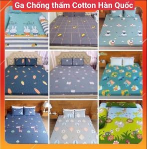 Ga Chống Thấm Cotton Hàn Quốc Ga Chống Thấm Thun Cotton NANO Kháng Khuẩn Ga Chống Thấm NANO Cotton  Ga Chống Thấm