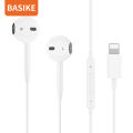 Basike หูฟัง iPhone หูฟังไอโฟน ของแท้ หูฟังไอโฟนแท้ Lightning พร้อมไมค์ For iPhone 14/14 pro/13/13 Pro/12/11/XS/X/8 หูฟังมีสาย. 