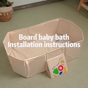 Foldable Bathtub for Kids Toddler Bath Tub with Drain Plug Foldable Baby Shower Tub with 5 Balls and 2 Ducks Portable Bathroom Pool Water Toy Cat Dog Wash Shower Basin (White)