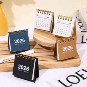2026 Creative Calendar English Desktop Mini Desk Calendar Portable Calendar Desktop Decoration Handmade Diary