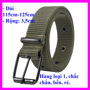 Thắt Lưng Nam Khóa Kim Dây Vải Dù Vải Bố Chắc Chắn 125cm