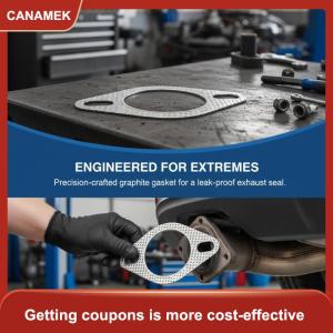 【CANAMEK】 1PC phổ xả mặt bích Gasket nhiệt độ cao gia cố xe niêm phong pad cho rò rỉ bảo vệ hệ thống ống xả
