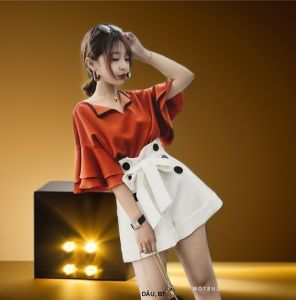 "🎀MYDU SALE | MS 2229 – SET ÁO CỔ LẬT KÈM QUẦN 6 NÚT – FORM CHUẨN THỜI TRANG