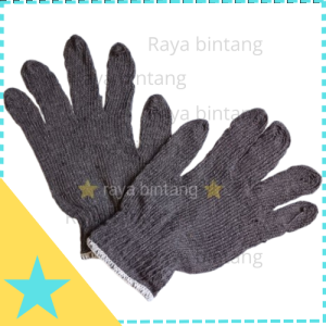 Sarung tangan kerja benang rajut kain proyek tukang safety