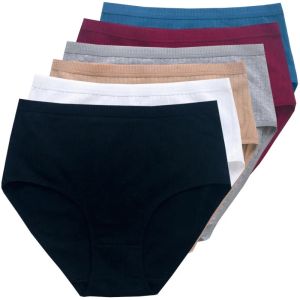 6pcs Cotton Women Panties Lady Plus Size Underwear High Waist Briefs Breathable Solid Color Female Lingerie Shorts2026