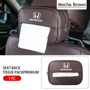 Xe Honda Da PU Hộp Đựng Khăn Giấy Ô Tô Tấm Che Nắng Ghế Sau Túi Đựng Khăn Cho Mugen City Hatchback Civic fc fd Accord Jazz BRV HRV CRV Odyssey WRV Phụ Kiện