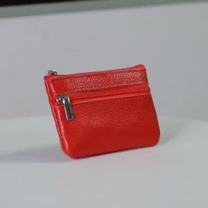 Túi bagkey đồng xu móc treo đựng xe buýt thời trang Ví đựng xu da thật