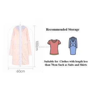 Peva Clothes Dust Cover Transparent Clothes Cover Bag Individual Package Hanging Storage Bags