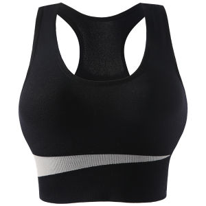 Dresslily Sports Bra for Women Brand Design 2024 New High Strength Full Support One-piece Gather Shock Absorption Plus Size Yoga Fitness Running Workout Clothes On Sale