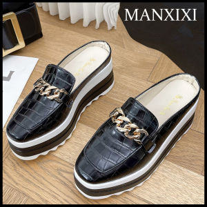 MANXIXI Fashion Women Wedge Slippers 2.75 Inches Beautiful Mules Sandals (Size 35-42)