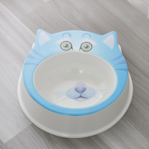 Chén ăn cho Chó Mèo hình mặt Mèo bằng chất liệu Melamine (mẫu mới) - Hara Pet Store