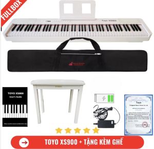 Đàn Piano Điện Toyo XS900 -88 Phím Nặng Cảm Lực - Kết Nối Bluetooth + Tặng Kèm Ghế Piano YAMAHA CAO CẤP