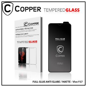 Vivo Y17 - COPPER Tempered Glass Full Glue Anti Glare - Matte