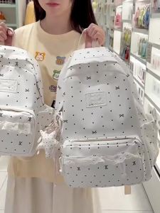 AE Womens Backpack ins Unique style high-end high-appearance Korean-style large-capacity school bag for junior high school girls simple shoulder bag
