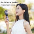 Epic Finds Kipas Angin Portable Mini USB 17000mAh Lipat / LED Display Portable Handheld Fan 5-Speed Wind Leher Kipas Dengan Aromaterapi Untuk Kantor Sekolah Olahraga Luar Ruangan. 