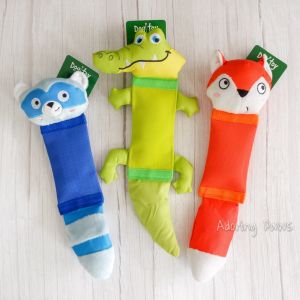 40cm Long Multisqueak Durable Fox Raccoon Crocodile Alligator Durable Plush Pet Dog Puppy Cat Soft Tug Toy Squeaker Soun