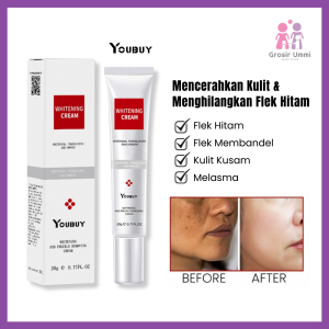 [BPOM] YOUBUY Whitening Blemish Flek Hitam Penghilang Flek Hitam Original Cream Anti Freckle Salep Melasma Dark Spot Pemutih Noda Hitam 20g