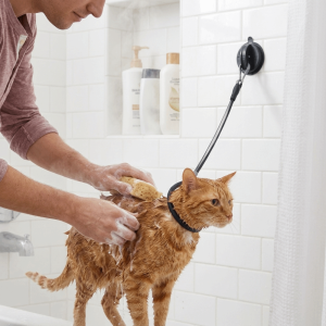 OUTOPEN Adjustable Dog Bathing Tether Professional Anti Movement Pet Bath Holder Pet Grooming Loops Suction Cup Cat Restraint Straps Dog Grooming