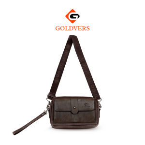 Tas Slempang Kulit Mini Pria Tas Selempang Anti Air Leather Bag G2376 - Goldvers