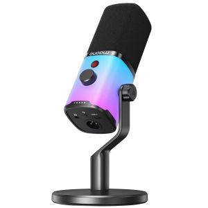 MAONO PD100X RGB USB&XLR Dual Mode USB Dynamic microphone Noise cancellation Gaming microphone for PC USB-C mobile phone mic Streaming Microphones for Mixer Sound Card Audio Interface with Software