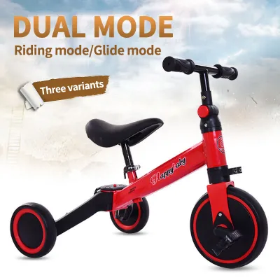 ASPOR 3-in-1 Childrens Scooter Balance Bike Adjustable Chair Tricycle Bike Three-wheeled Scooter Toys Pedal Bike Tricycle Bicycle Toy for Baby Kids
