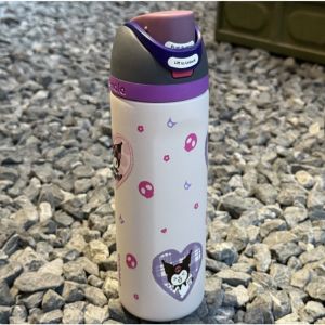 [100% Original Ready Stock COD] Owala FreeSip Kuromi Purple 24oz/32oz Tumbler. Sanrio Collaboration Edition 304 Stainless Steel Spill Proof 2-Way Drinking Built-In Straw Purple Color Hot Cold Insulation Ready For Shipment