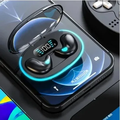 หูฟังใส่นอน Hqai X55 Bluetooth 5.3 หูฟังนอนหลับไร้สายพร้อมเสียงสเตอริโอ Hi-fi Build-in Mic จอแสดงผล LED หูฟังปุ่มควบคุมชุดหูฟังกันน้ําหูฟังตัดเสียงรบกวน