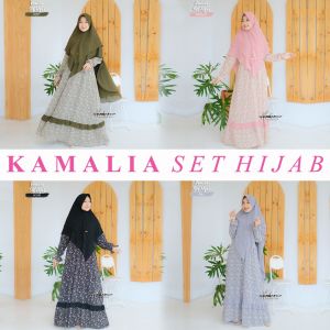 Kamalia Set Hijab AL FARO Bahan Ceruty Babydoll Full Furing