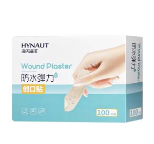 100 pieces individual packed waterproof elastic band aids for bleeding family use anti-friction injury plasters