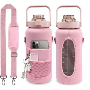 Botol Air Minuman Viral 2000ml Percuma Sarung Botol dan Tali Gantung Botol