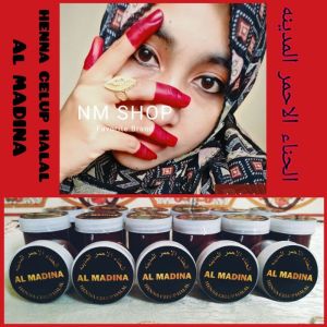 Henna Celup Halal Tahan Lama Al Madina Warna Merah Dan Maroon Hena Inai Pengantin