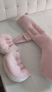 Gối bà bầu hỗ trợ eo gối ngủ nghiêng loại A gối chữ U nâng đỡ bụng gối tựa lưng gối dốc gối cho con bú vật dụng thần kỳ giúp mẹ và bé ngủ ngon.