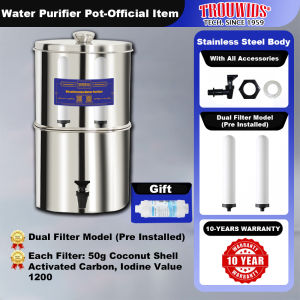 TROUWIDS Water Purifier Filter Pot 20 Liter Tank Capacity Gravity Filtration Water Filter Bucket