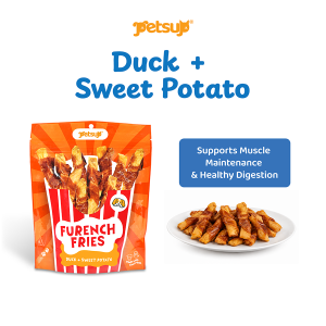 Petsup Furench Fries Dog Treats Real Meat Chicken Duck Sweet Potato Healthy Chewy Jerky Training Reward Snack for Dogs