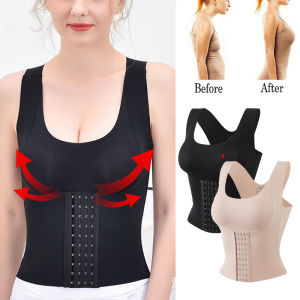 Women Bra 2 in 1 Humpback Correction Body Chest Invisible Beauty Back Underwear Builded in bra Side Underwear No Trace No Steel Ring Sports Yoga Bra