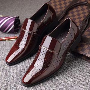 Fashionable British Style Dress Shoes Genuine Mens Leather Shoes Trendy Breathable Casual Shoes