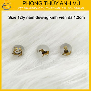 3 viên tam hợp dần ngọ tuất màu trắng - Size 10 12ly - Mix vòng tay tam hợp quý nhân