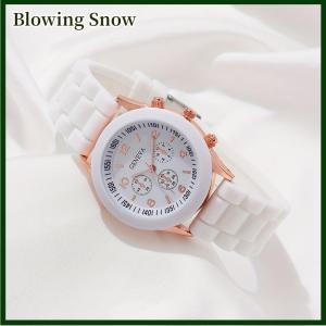 Blowing นาฬิกาผู้หญิงแฟชั่น5ชิ้น เซ็ตหน้าปัดกลมนาฬิกาคลาสสิกแบบเรียบง่ายชุดเครื่องประดับสำหรับเป็นของขวัญผู้หญิง