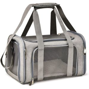 LABAICAI Soft Sided Pet Carrier Privacy Protection Collapsible Cat Bag Safe Breathable Dog Carrying Case Dog