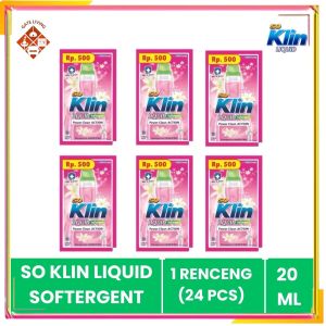 SO KLIN - 1 Renceng So Klin Cair Kemasan 20 ml Isi 24 Pcs So Klin Liquid Pewangi Pakaian
