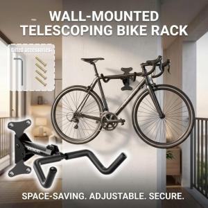 Stretchable Bicycle Wall Rack Adjustable Bicyle Rack 360° Rotating Wall Mount Bicycle Stand