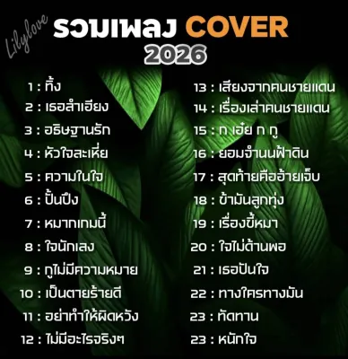 ๊USB แฟรชไดรฟ์ รวมเพลง Cover 2026 208 เพลง