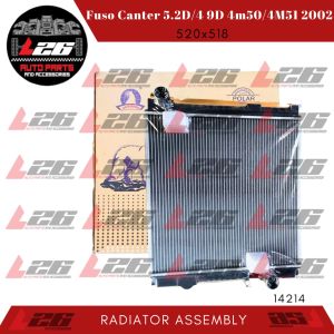 14214 Fuso Canter 5.2D 4 9D 4m50 4M51 Radiator Assembly 2002 M/T 520x518X48mm 3ROWS (Polar)