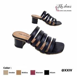 LILY SHOES - Golia Big Heels / Chunky Heel Kronjo Wanita Real Pict Casual Trendy Berkualitas