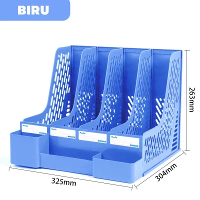 [READY] Aimilo Rak Buku Rak Penyimpanan desktop organizer file organizer Box File Rak pena/ Organizer File / Buku Bahan Plastik Teba