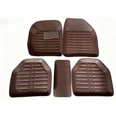 5PCS Universal Car Floor Mats Auto Pu Leather Front Rear Seat Carpet SUV Floor Liner Anti Slip Waterproof Car Matting