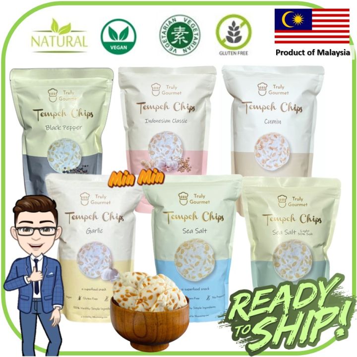 Truly Gourmet Tempeh Gluten Free Chips 80gram Kerepek Tempe Healthy