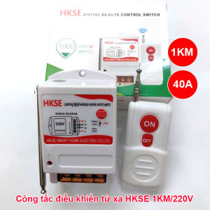 Công tắc điều khiển từ xa HKSE 220v 40A 1km (1000m) bộ điều khiển từ xa máy bơm nước